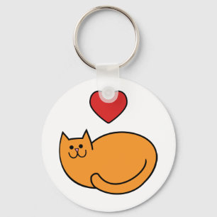 I love cats key ring