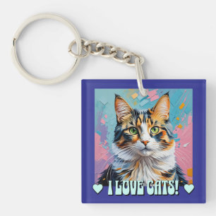 I Love Cats! Key Ring