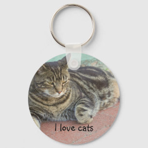 "I love cats" keychain