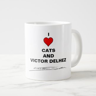 I love cats large coffee mug