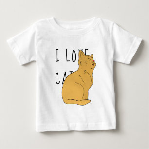 I Love Cats - Lovely Drawing - Baby Top