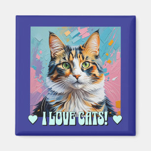 I Love Cats! Magnet