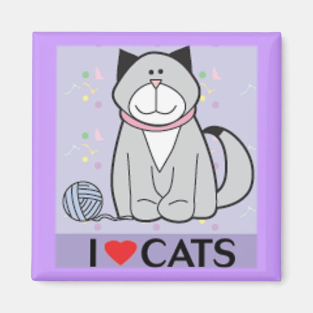I Love Cats Magnet (Front)