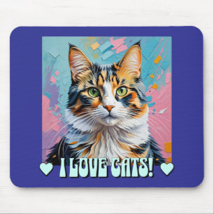 I Love Cats! Mouse Mat