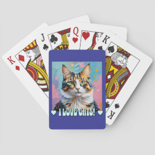 I Love Cats! Playing Cards