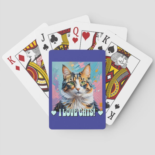 I Love Cats! Playing Cards (Back)