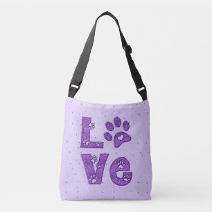 I love cats - purple crossbody bag