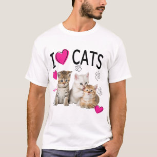 I Love Cats Shirt  Cat lover Tee  I love Kittens 
