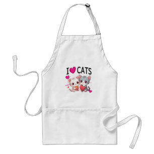 I love cats Shirt Just a girl who loves Cats Gifts Standard Apron
