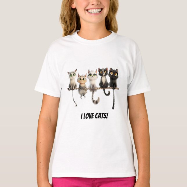 I love cats T-Shirt (Front)