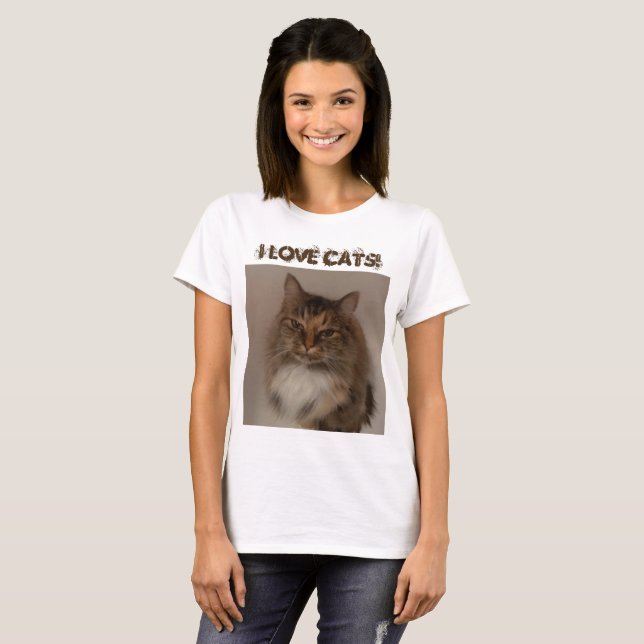 I love cats! T-shirt (Front Full)