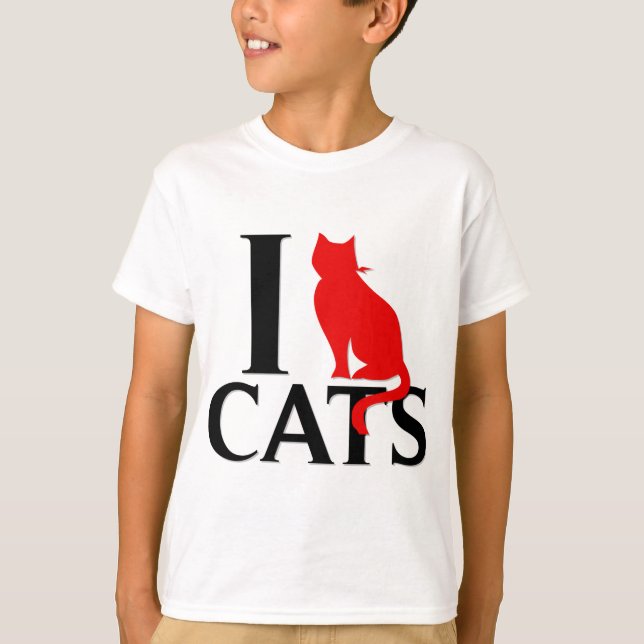 I Love Cats T-Shirt (Front)
