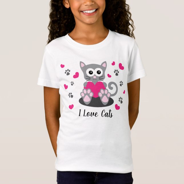 I Love Cats T-Shirt (Front)