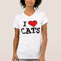 I LOVE CATS T-shirts and sweatshirts