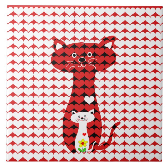 I Love Cats Tile (Front)