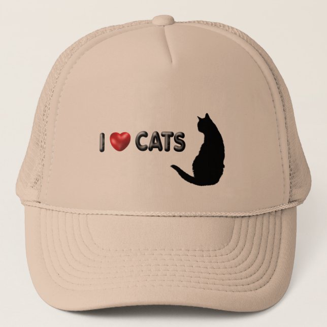 I love Cats Trucker Hat (Front)
