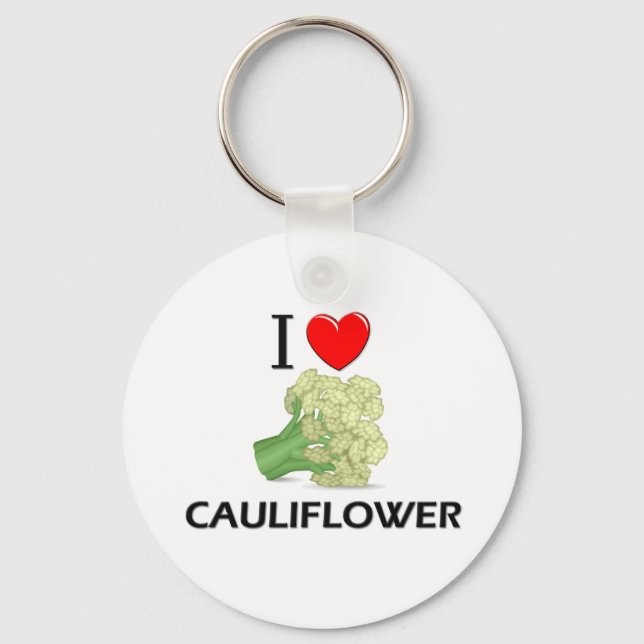 I Love Cauliflower Key Ring (Front)