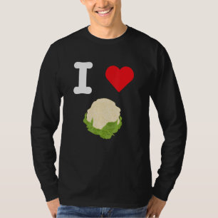 I Love Cauliflower Leafy Green Vegetables Eat Clea T-Shirt