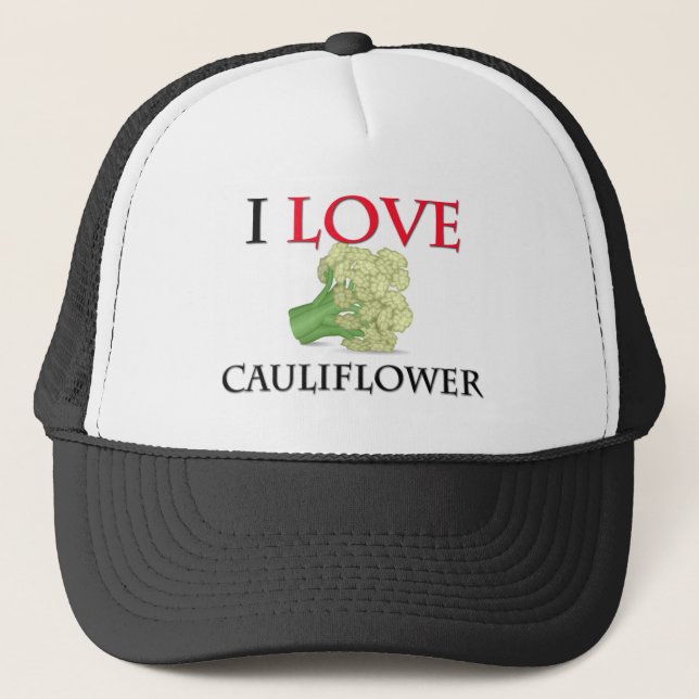 I Love Cauliflower Trucker Hat (Front)
