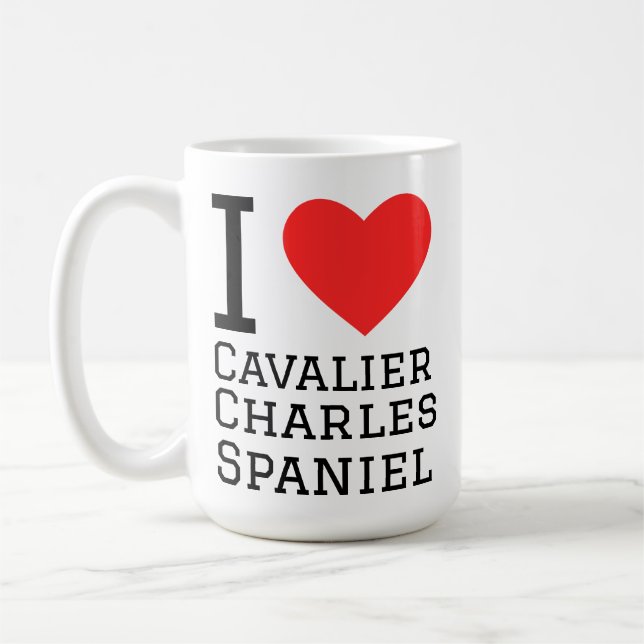 I love cavalier Charles spaniel Coffee Mug (Left)