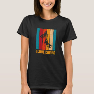 I Love Cave Exploring Potholing Spelology Spelunki T-Shirt
