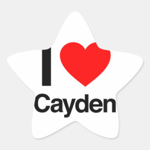 i love cayden star sticker