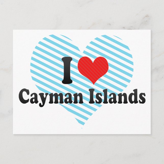I Love Cayman Islands Postcard (Front)