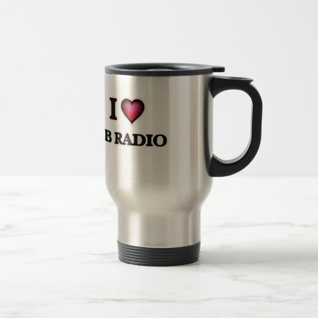 I Love Cb Radio Travel Mug (Right)
