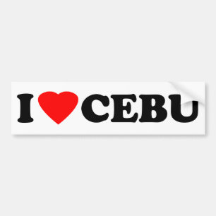 I Love Cebu Bumper Sticker