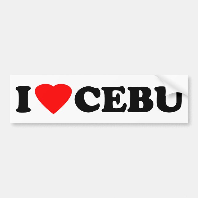 I Love Cebu Bumper Sticker (Front)