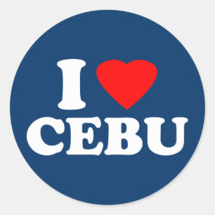 I Love Cebu Classic Round Sticker