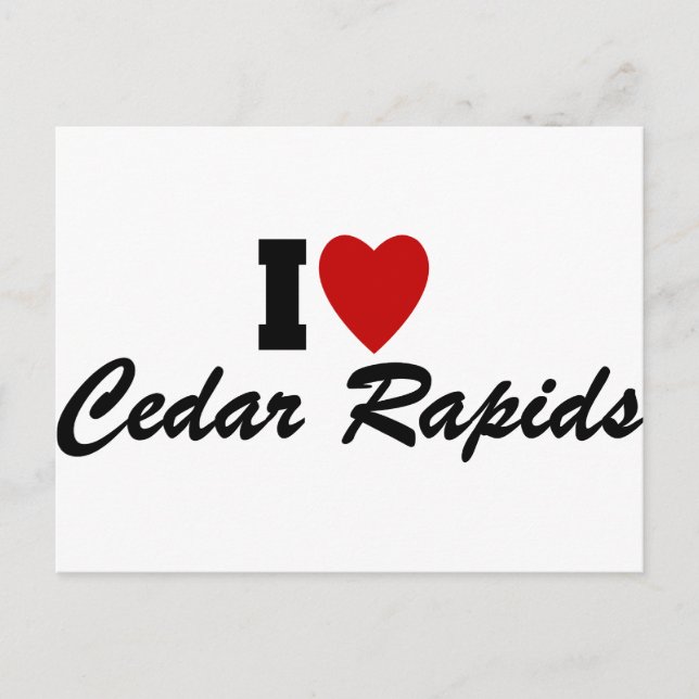 I Love Cedar Rapids Postcard (Front)