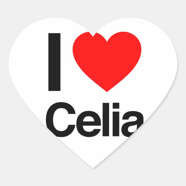 i love celia heart sticker (Front)