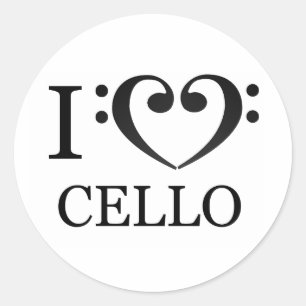 I Love Cello stickers