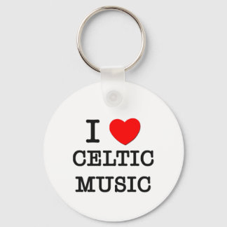 I Love Celtic Music Key Ring