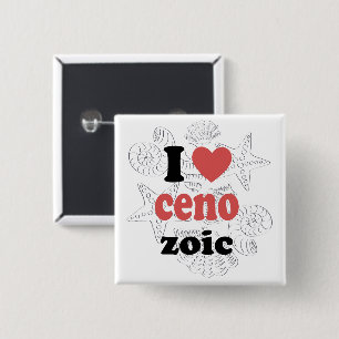 I love Cenozoic funny quote for scientists 15 Cm Square Badge