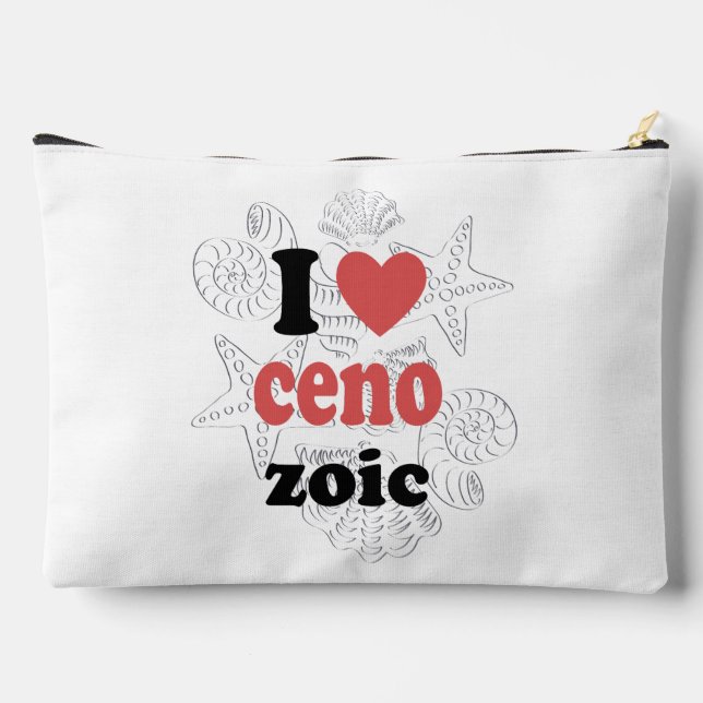 I love Cenozoic funny quote for scientists Accessory Pouch (Back)