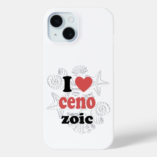I love Cenozoic funny quote for scientists Case-Mate iPhone Case (Back)