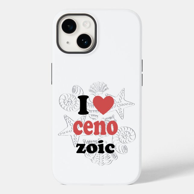 I love Cenozoic funny quote for scientists Case-Mate iPhone Case (Back)