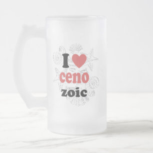 I love Cenozoic funny quote for scientists Frosted Glass Beer Mug