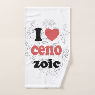 I love Cenozoic funny quote for scientists Hand Towel