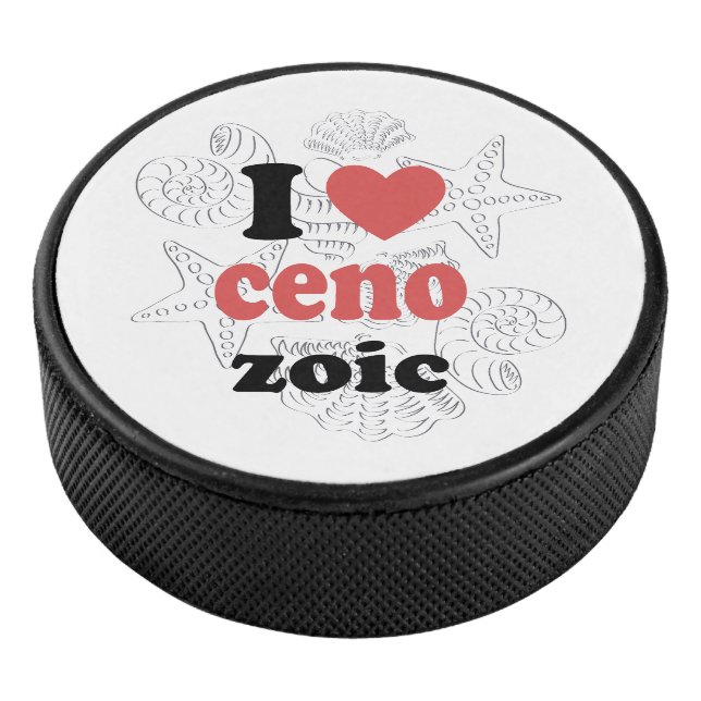 I love Cenozoic funny quote for scientists Hockey Puck (3/4)