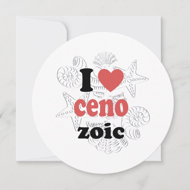 I love Cenozoic funny quote for scientists Invitation (Front)
