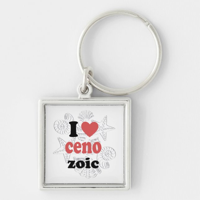 I love Cenozoic funny quote for scientists Key Ring (Front)