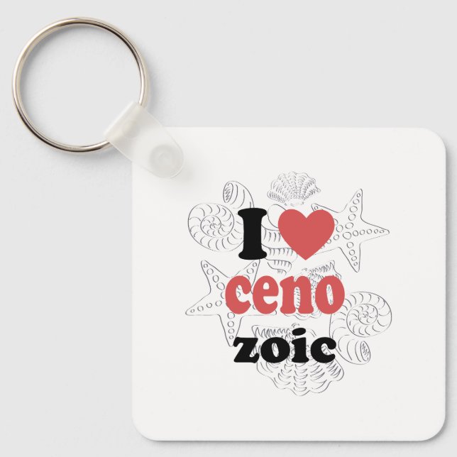 I love Cenozoic funny quote for scientists Key Ring (Front)