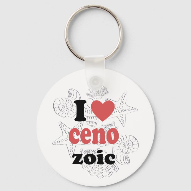 I love Cenozoic funny quote for scientists Key Ring (Front)