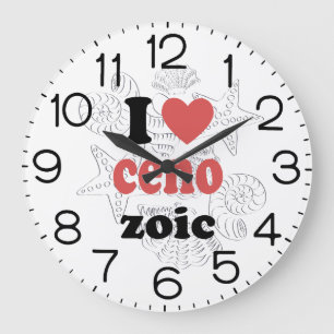 I love Cenozoic funny quote for scientists Large Clock