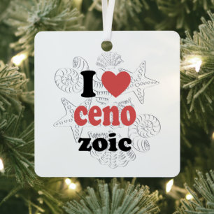 I love Cenozoic funny quote for scientists Metal Tree Decoration