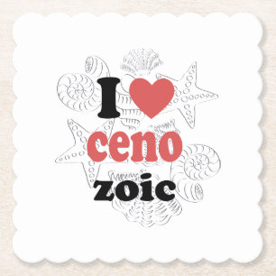I love Cenozoic funny quote for scientists Paper Coaster