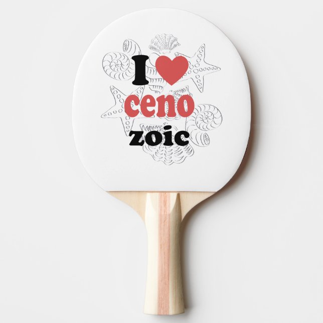 I love Cenozoic funny quote for scientists Ping Pong Paddle (Front)